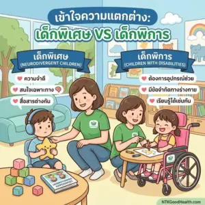 ความแตกต่างระหว่างเด็กพิเศษกับเด็กพิการ