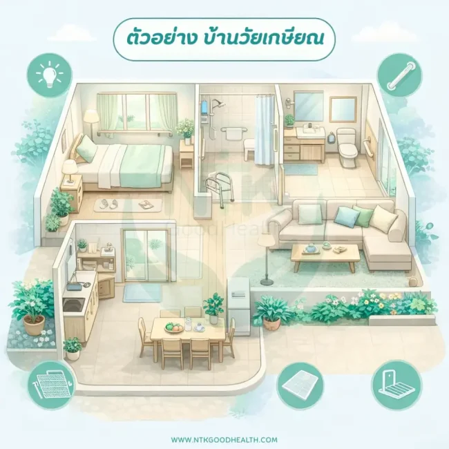 ตัวอย่าง บ้านวัยเกษียณ